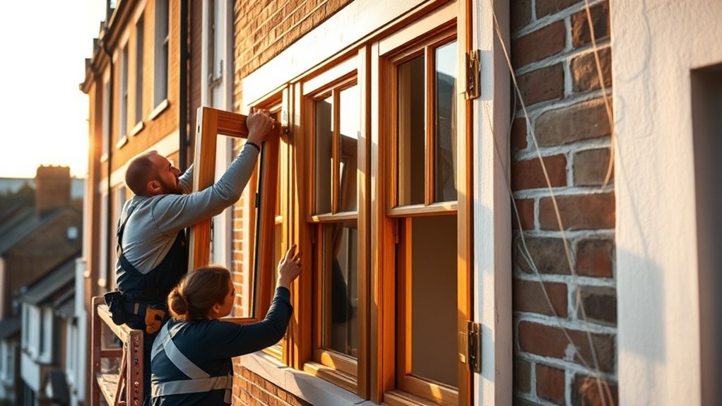 Wooden Window Installation Bicester