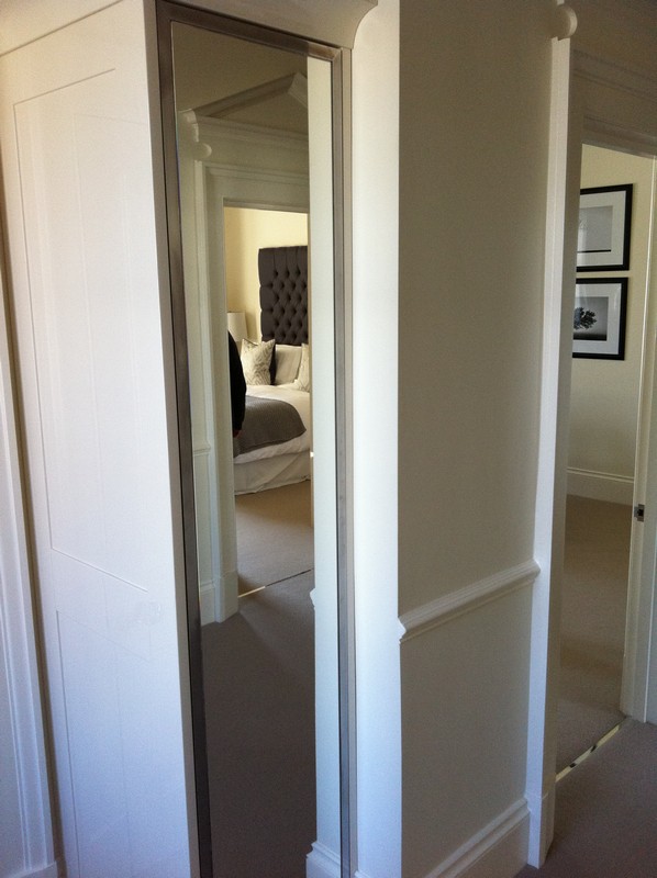 Full-length wardrobe mirror fitted in Bicester home
